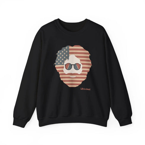 Grateful Dead - Stars & Stripes Jerry | Life is dead. Crewneck Sweatshirt - StealieShop